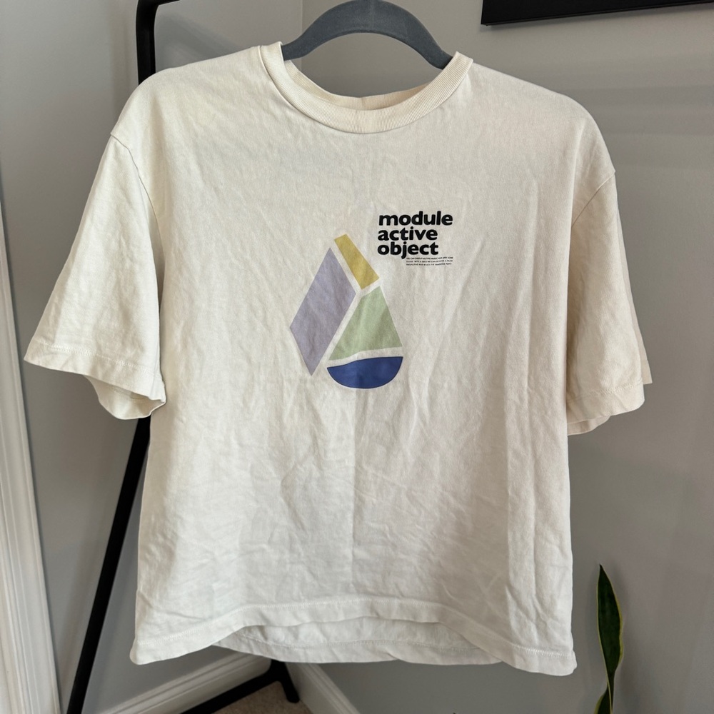 Zara Graphic Tee Cream Medium